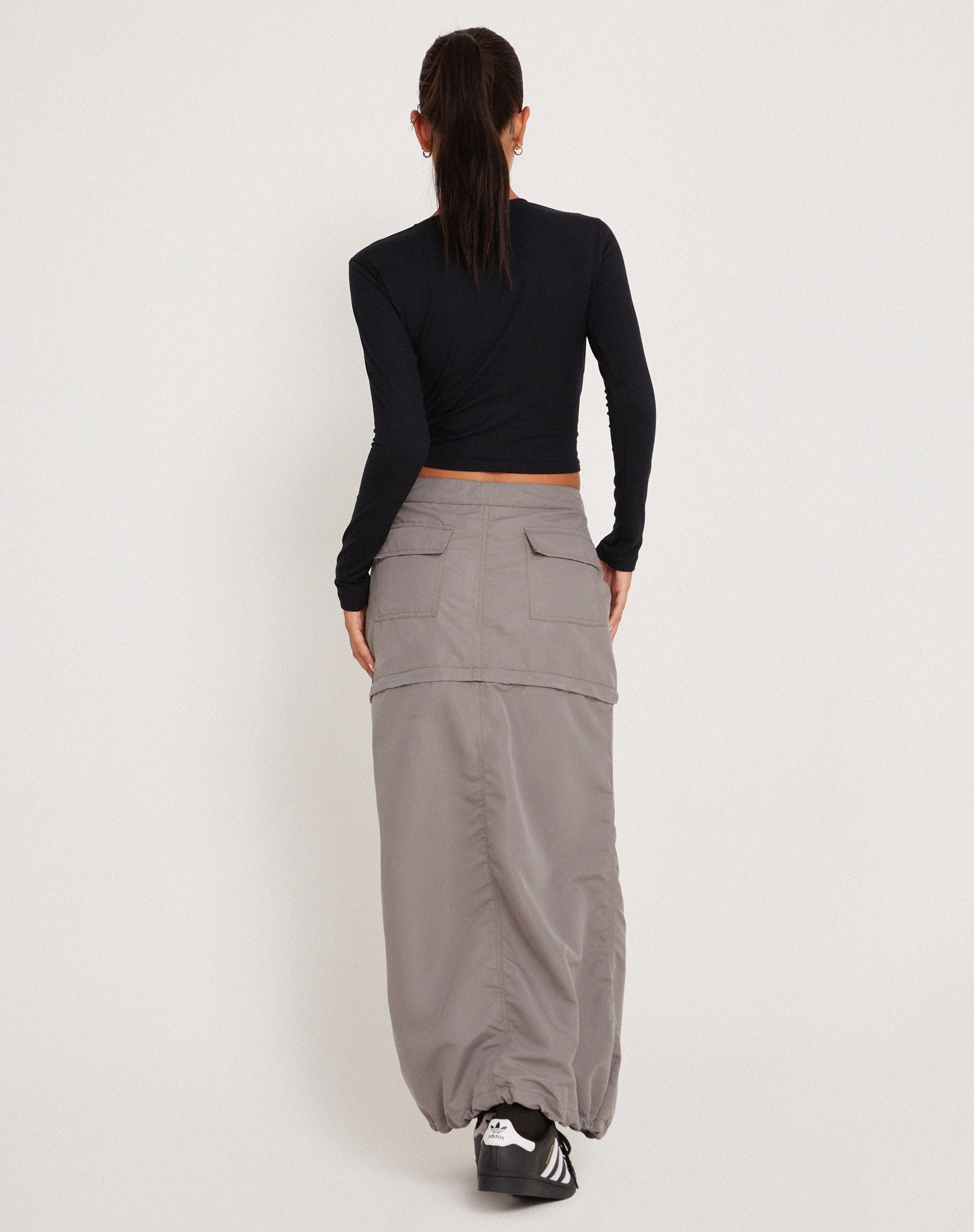 Image of Eudora Detachable Skirt in Grey