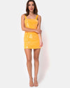 Image of Farlie Bodycon Dress in Tangerine with Clear Sequin