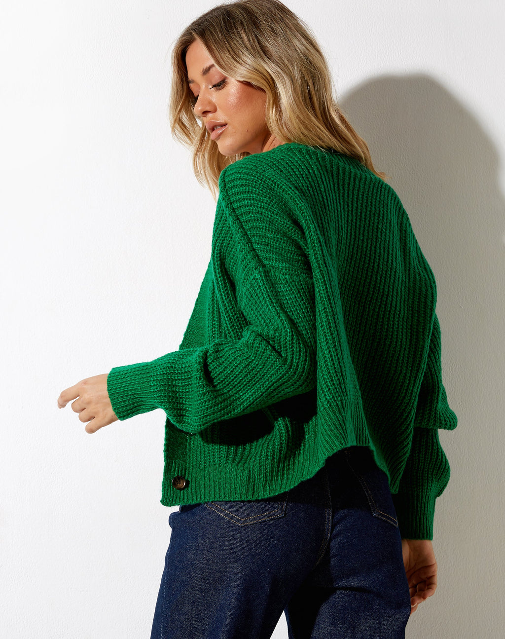 Faya Cardi in Knit Green