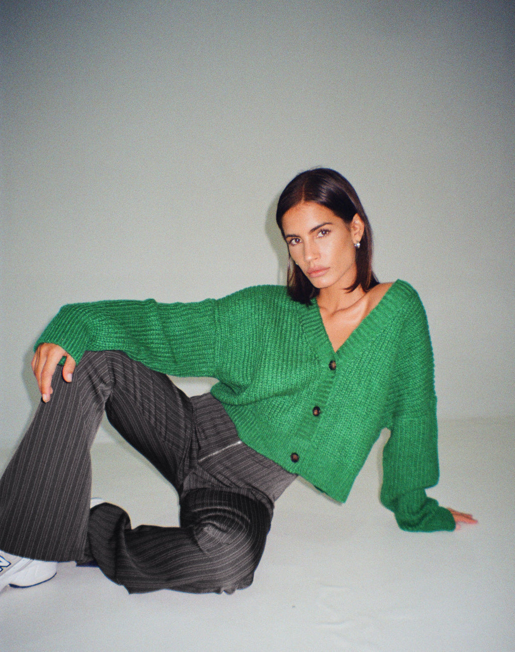 Faya Cardi in Knit Green
