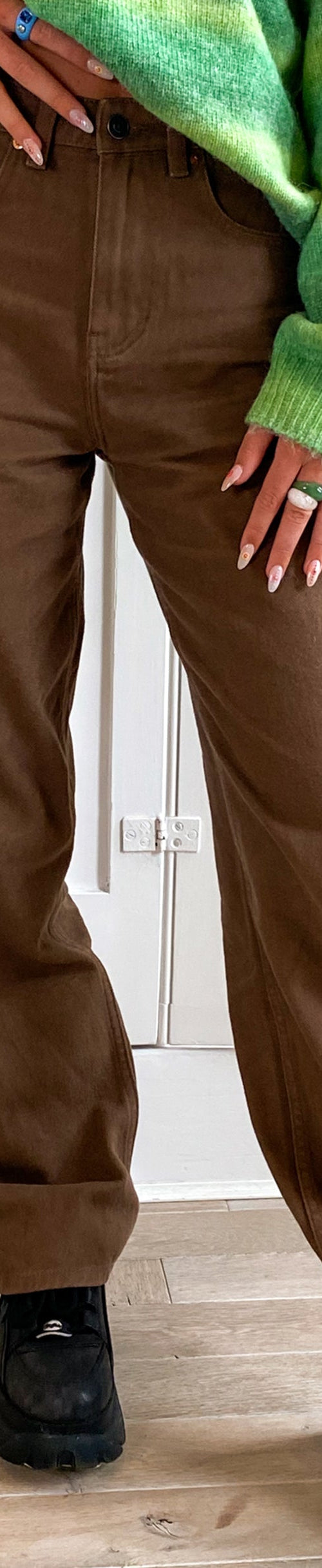 Image of MOTEL X OLIVIA NEILL Parallel Jeans in Rich Brown