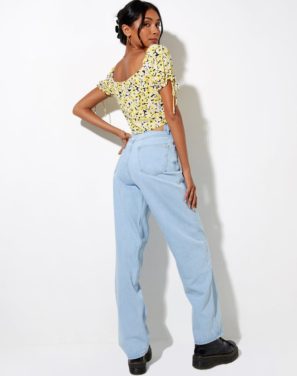 Flaba Crop Top in Sunflower Pop Yellow