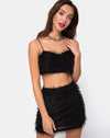 Image of Weaver High Waist Skirt in Fringe Black