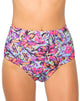 Image of Motel Flux Longline Bikini Bottom In Fluro Flower