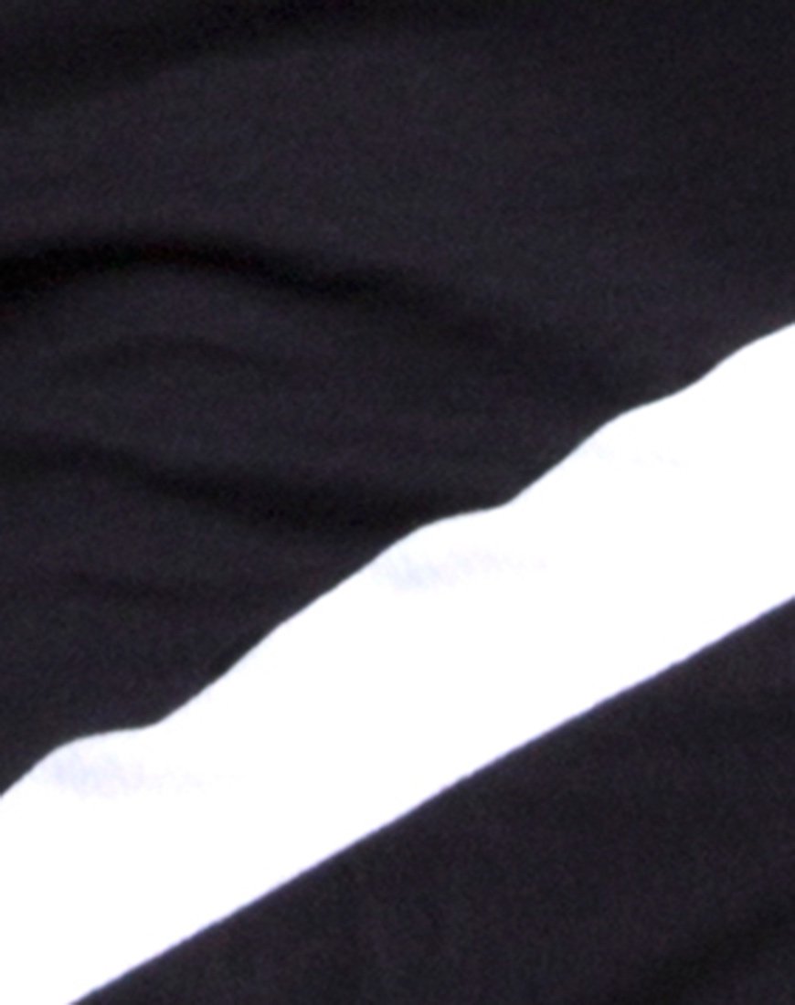 Image of Gadice Off The Shoulder Bodice in Black with White Stripe
