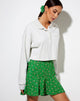 Image of Gaelle Mini Skirt in Paisley Fun Green