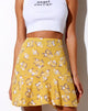 Image of Gaelle Skater Skirt in Rose Bunch Yellow