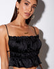 Image of Gamera Cami Top in Heavy Satin Black