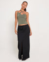 Image of Giola Crop Top in Khaki