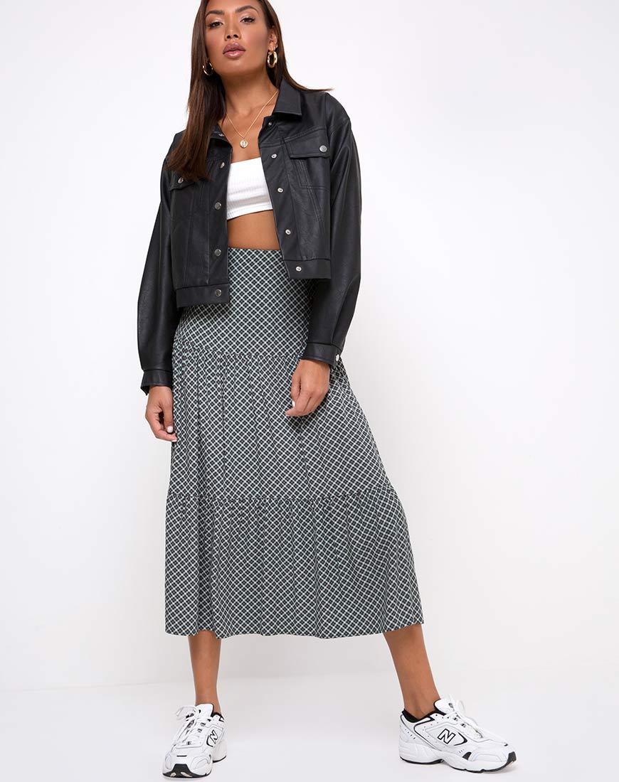 Image of Gleas Skirt in Check it Out Green