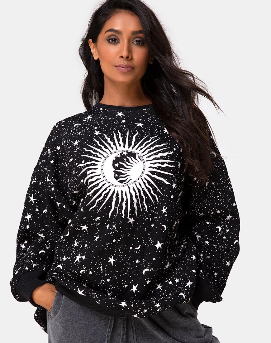 Image of Shine Sweatshirt in Black Cosmos