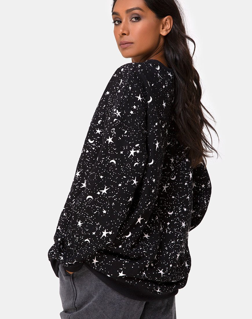Image of Shine Sweatshirt in Black Cosmos