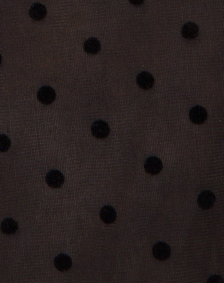 Image of Gretta Top in Polka Net Black