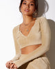 Image of Guan Crop Top in Velvet Rib Tan