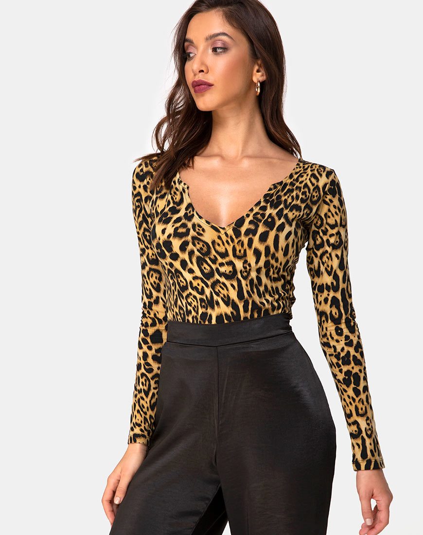 Image of Guanelle Top in Leopard
