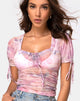 Image of Guinevre Top In Pegasus Pink Mesh