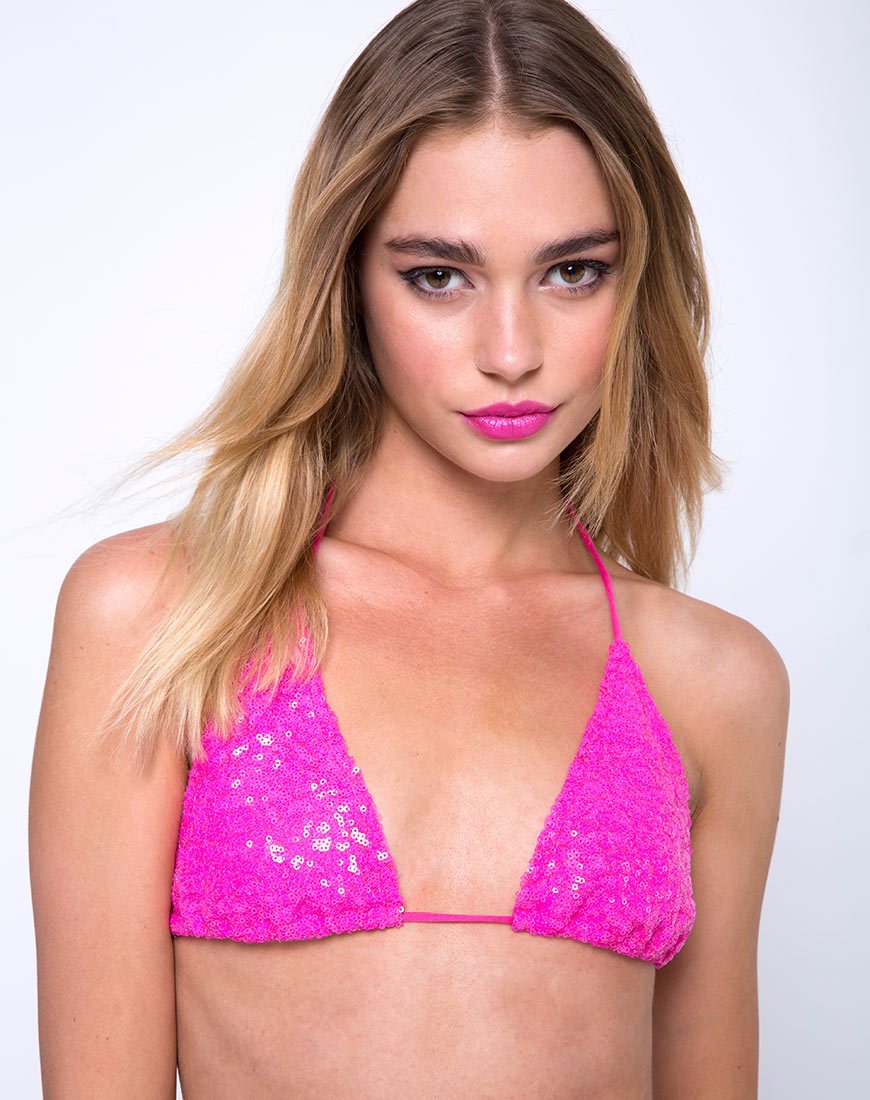 Image of Gwen Bralet in Mini Sequin Paris Pink