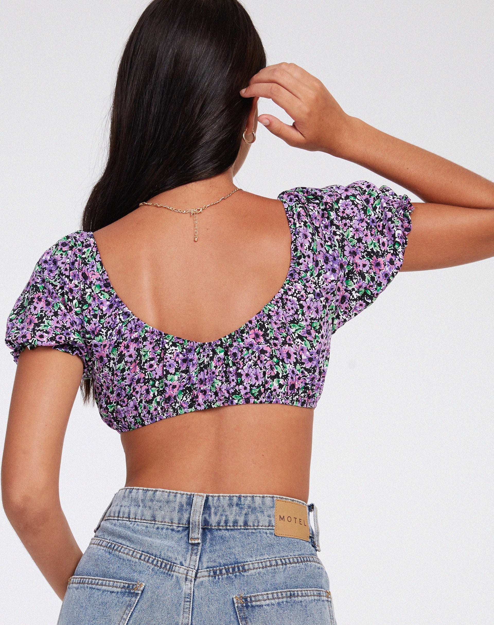image of Haenji Crop Top in Lilac Blossom