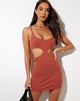 Image of Han Bodycon Dress in Rib Cedar