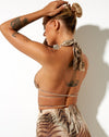 Image of Katara Strappy Top in Tiger Brown