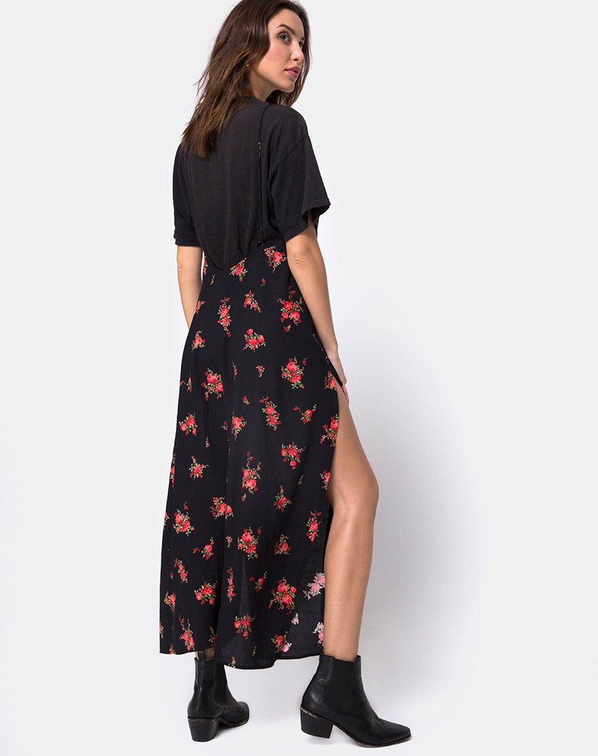 Image of Hime Maxi Dress in Soi Rose Black and Red
