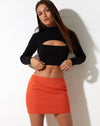 Image of Ima Mini Skirt in Twill Tangerine