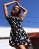 Image of Zavacca Tea Dress in Grunge Daisy Floral