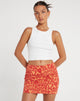 image of Ima Mini Skirt in Retro Heart Orange