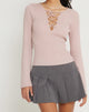 Image of Issey Long Sleeve Top in Dusty Rose