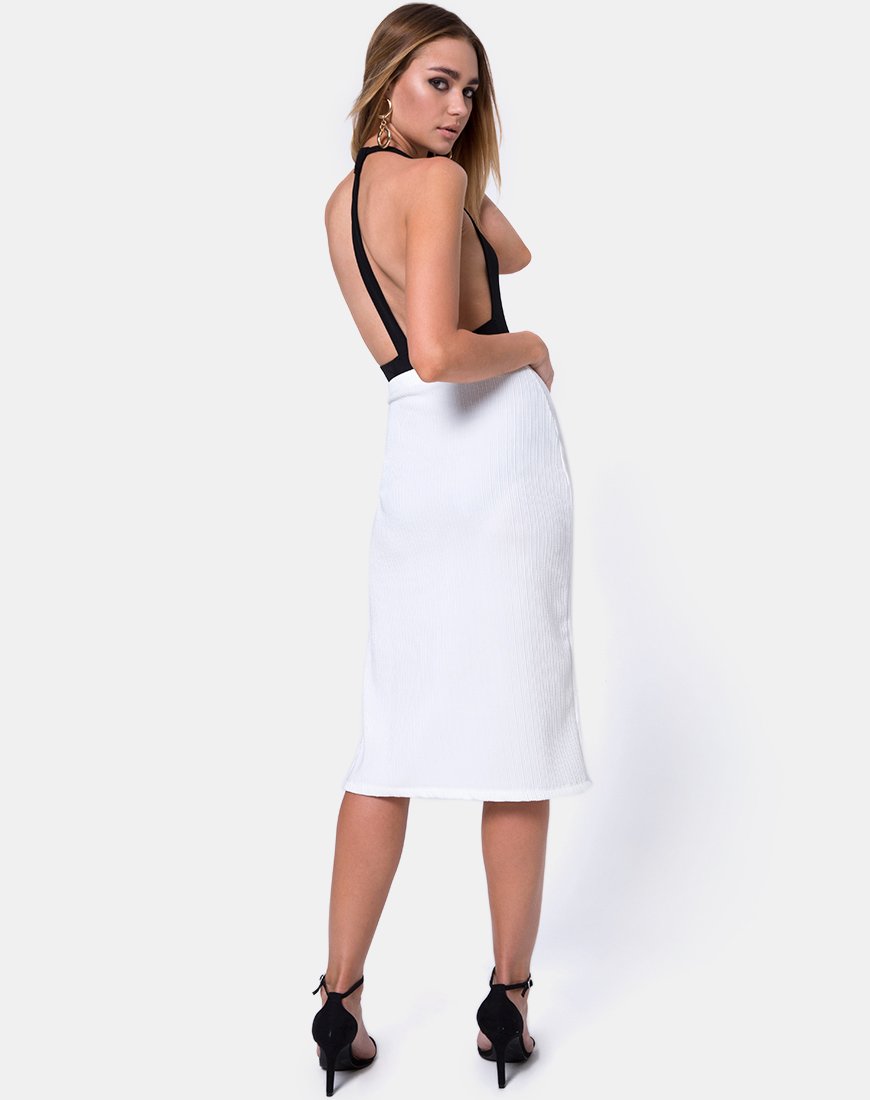Image of Jasmine Skirt in Multi Rib Ivory