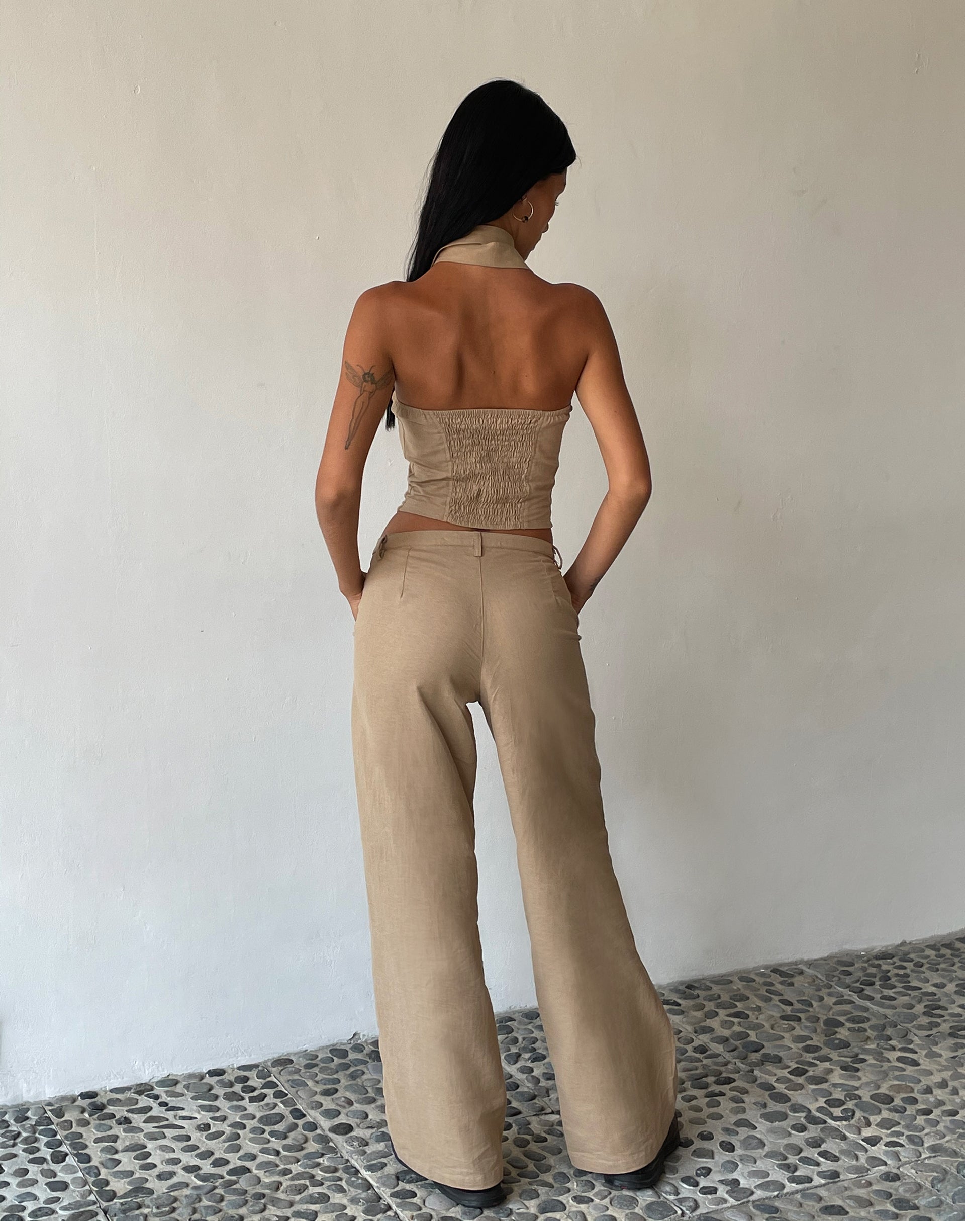 image of MOTEL X JACQUIE Jawi Trouser in Light Taupe