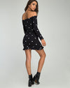 Image of Jazzie Off the Shoulder Dress in Polkadot Black and White