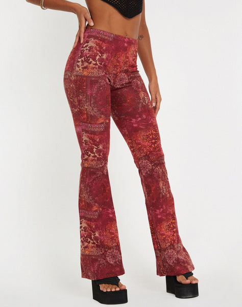 Buy Van Heusen Red Regular Fit Trousers for Women Online @ Tata CLiQ
