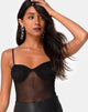 Image of Jelita Sheer Bodice in Black Net