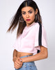 Image of Jiho Crop Top in Blush with Black Stripe