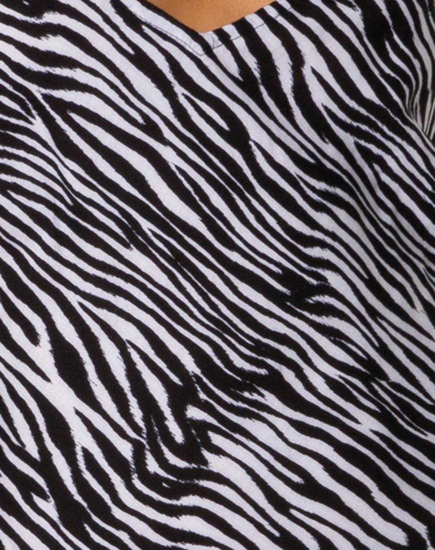 Image of Juvina Slip Dress in Classic Zebra