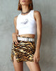 Image of Zigi Mini Skirt in Tiger Gold