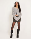 Image of Kazayo Long Sleeve  knit Top in Cool Grey