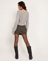 Image of Kazayo Long Sleeve  knit Top in Cool Grey