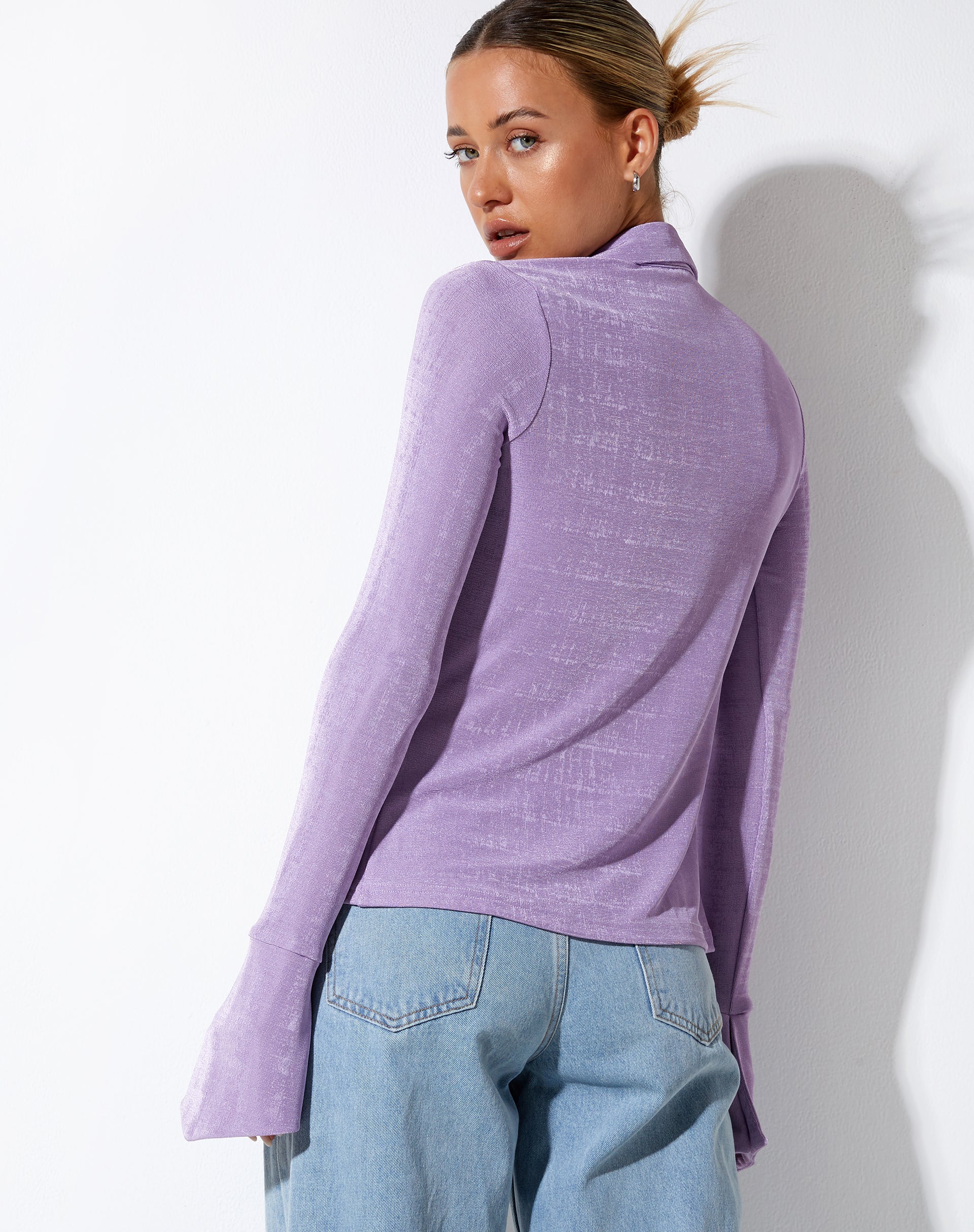 IMAGE OF Keani Shirt in Crepe Lavender