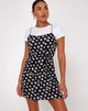 Image of Kinley Slip Dress in 90s Daisy Black and White