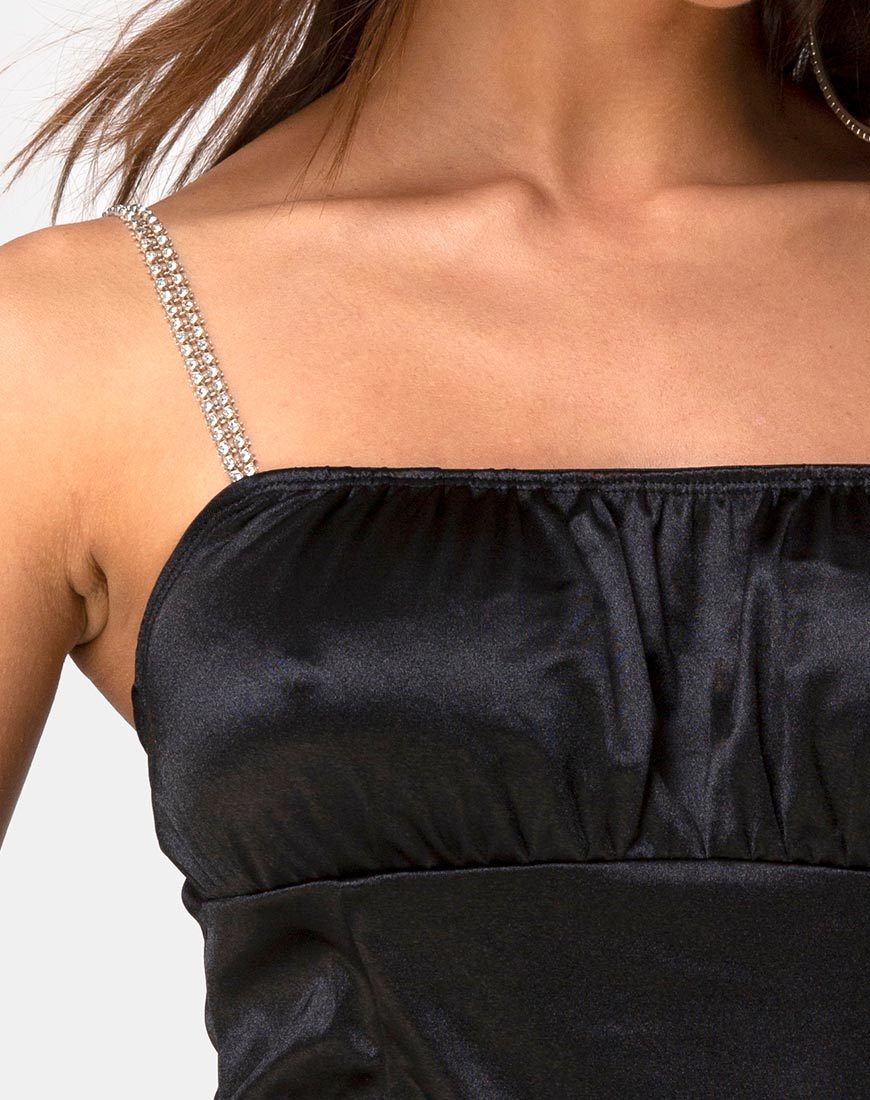 Image of Kulin Bodice in Black with Diamante