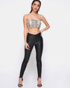 Image of Kylie Crop Top in Acid Snake Clear Sequin