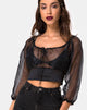 Image of Lancelle Top in Satin Black