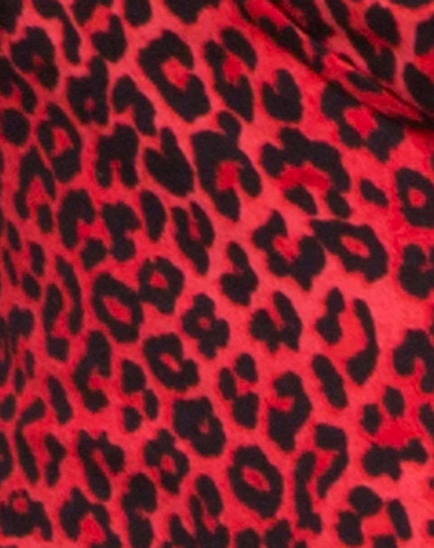 Image of Lanti Bodice in Coloured Animal Red