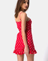 Image of Lasky Dress in Medium Polka red and White
