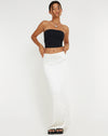 image of Layla Maxi Skirt in Satin Ivory