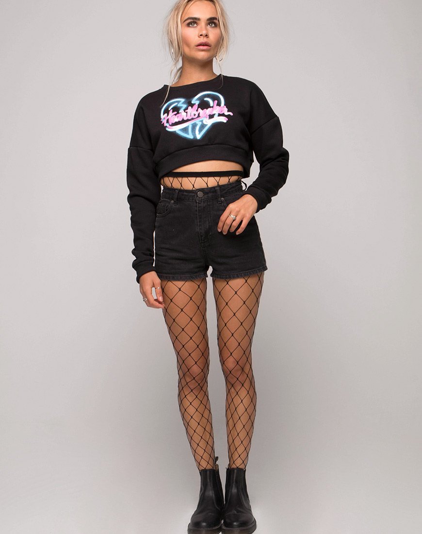 Image of Liona Sweatshirt in Black Heart Breaker