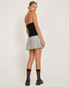 image of Lisma Bandeau Cut-out Mini Dress in Tailoring Grey and Black