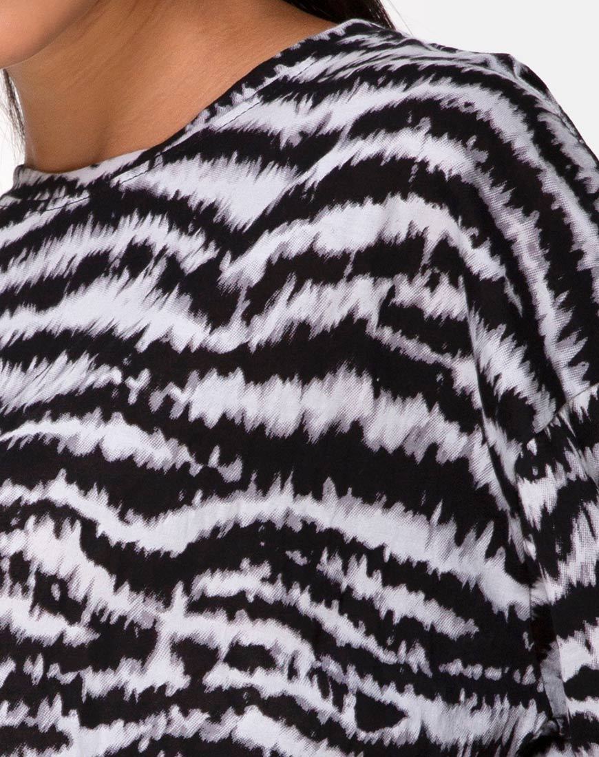 Image of Lotsun Sweatshirt in Animal Drip Grey